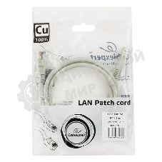 Патч-корд медный UTP Cablexpert PP10-1M cat.5e, 1м, литой, многожильный, серый