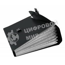 Папка-портфель Бюрократ -BPP6BLCK 6 отделений, A4, пластик, 0.7мм, черный