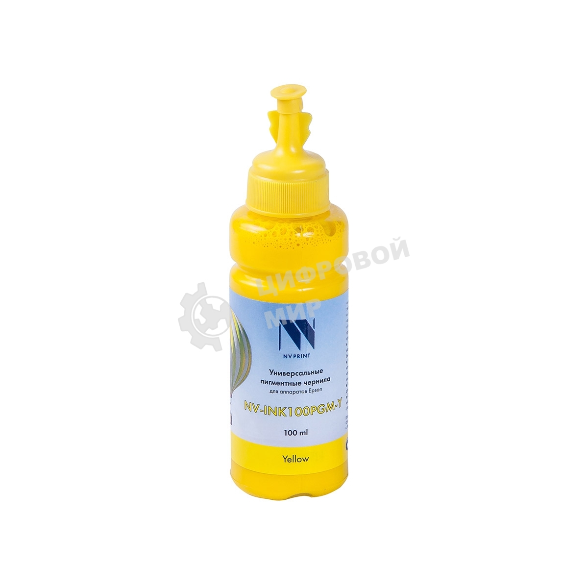 Чернила NVPrint NV-INK100 универсальные Yellow пигментные для аппаратов Epson (100мл) Китай