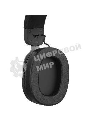 Гарнитура ASUS TUF Gaming H3 чёрный/серый, проводная, mini jack 3.5 мм, регулятор громкости, отключаемый микрофон