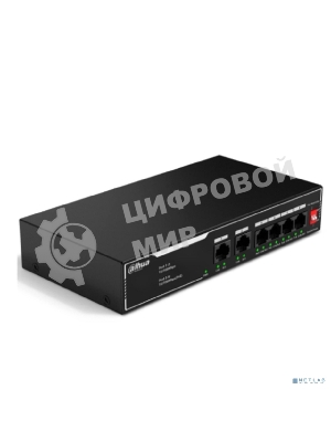 Коммутатор Dahua DH-SF1006LP, 6×100 Мбит/с, неуправляемый
