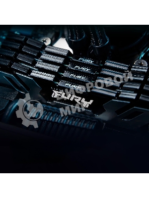 Оперативная память Kingston Fury Renegade, DDR5, 32Gb (1x32GB), 6400MHz, CL32, DIMM, радиатор, серебристый/черный