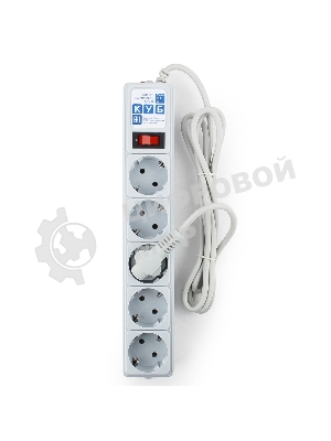 Сетевой фильтр POWER CUBE 1,9 м.* 5 розеток, серый