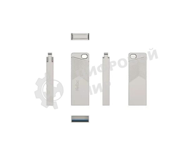 Флешка USB Netac UM1 (NT03UM1N-064G-32PN), 64Gb, USB 3.2, R/W 150/45, серебристый