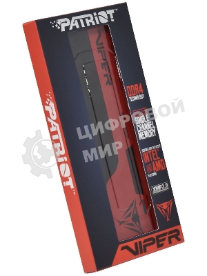 Оперативная память Patriot Viper Elite II, DDR4, 32GB (1x32 GB), 3600 MHz, CL20, DIMM, радиатор, красный, черный