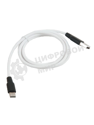 Кабель USB HOCO X21 Silicone для Type-C, 2.0А, 3.0A, длина 1.0м, белый