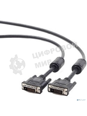 Кабель DVI-D single link Gembird/Cablexpert, 19M/19M, 1.8м, черный, экран, феррит.кольца, пакет (CC-DVI-BK-6)