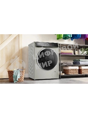 Стиральная машина Bosch Serie 8 WGb2440XME серебро, загрузка фронтальная 9 кг, 1400 об/мин., класс: А+++