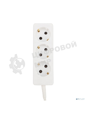Удлинитель PROconnect 3 гнезда, 10 м, 3х0.75 мм², с/з, белый