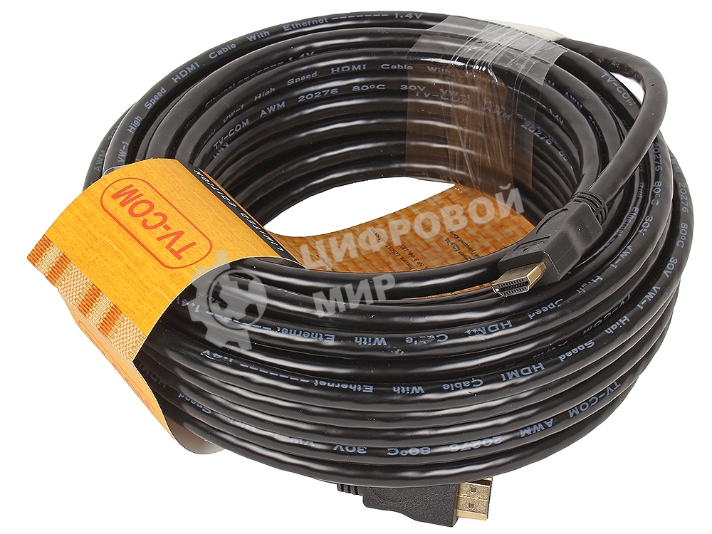 Кабель цифровой TV-COM HDMI19M to HDMI19M, V1.4+3D, 15m CG150S-15M