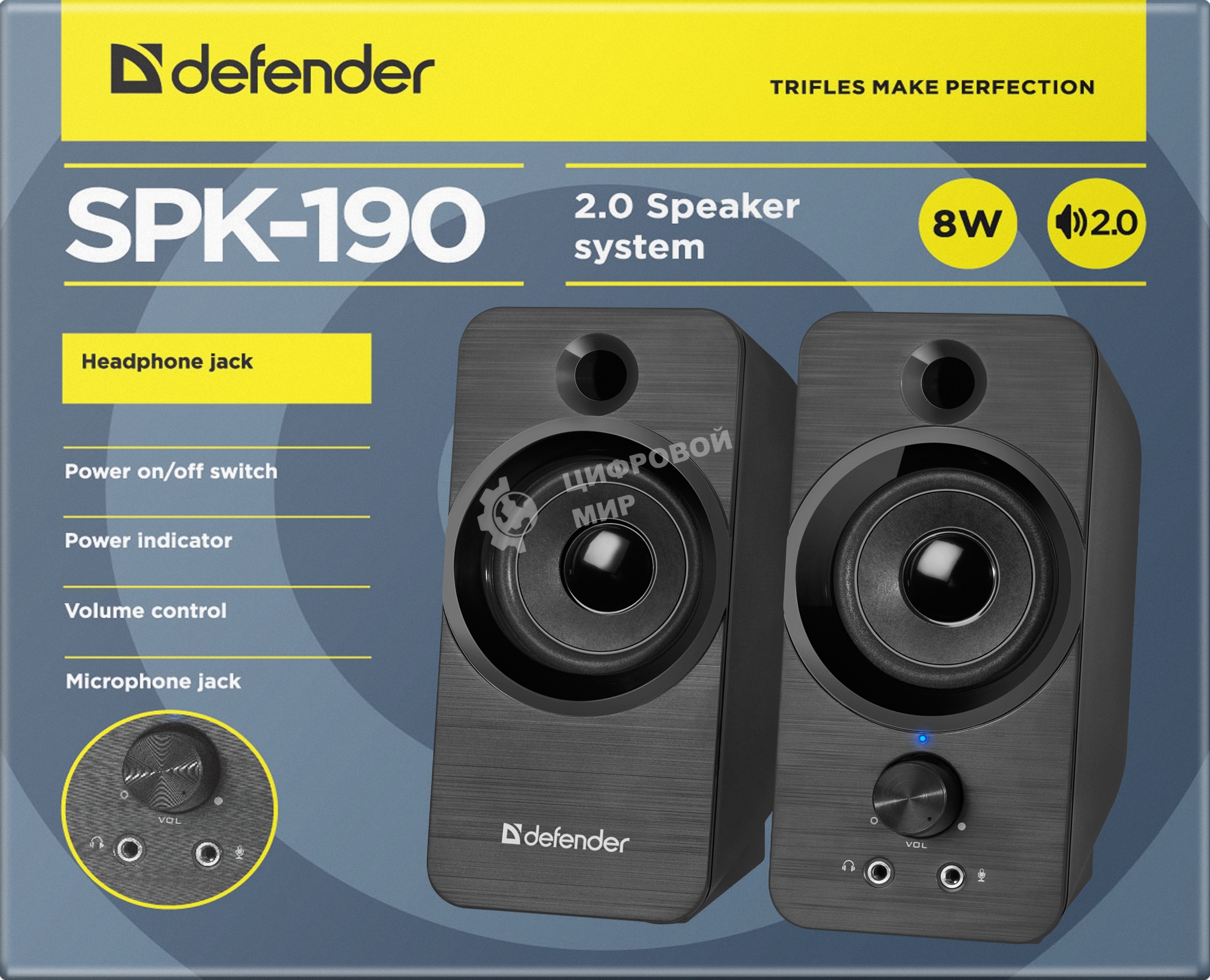 Акустическая система Defender 2.0 SPK-190 черный
