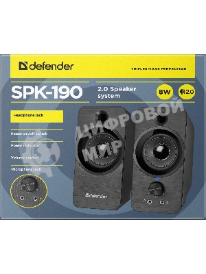 Акустическая система Defender 2.0 SPK-190 черный