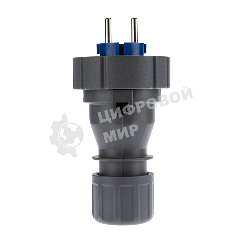 Вилка Rexant прямая влагозащищенная 2P+РE, 16 А, IP68