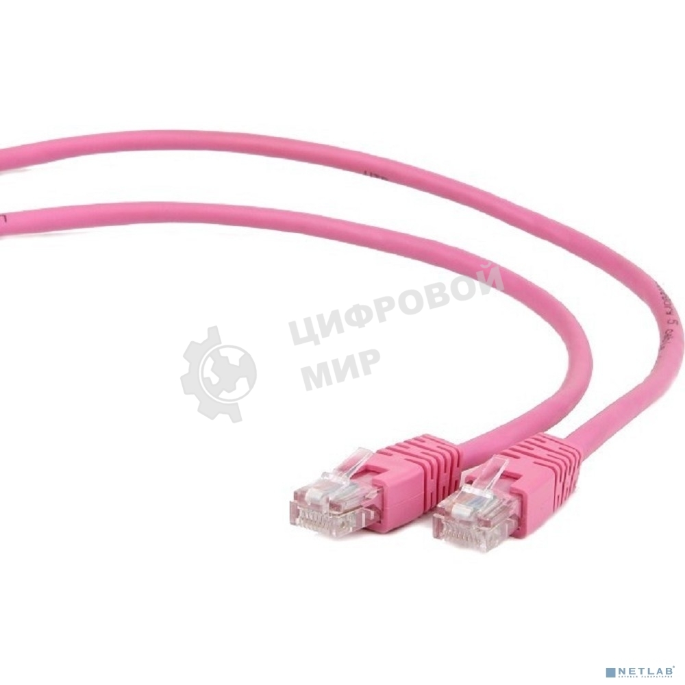 Патч-корд UTP Cablexpert PP12-3M/RO cat.5e, 3м, литой, многожильный розовый