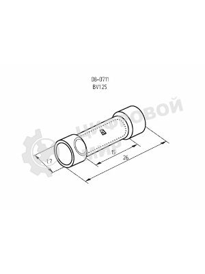 Соединительная гильза изолированная Rexant L-26 мм 0.5-1.5 мм² (ГСИ 1.5/ГСИ 0,5-1,5) красная