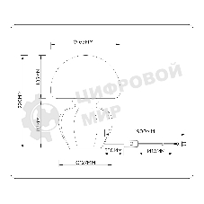 Настольная лампа Ambrella light LH53249 GN/WH зеленый/белый G9 max 28W D165*220