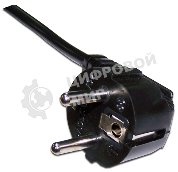 Шнур питания Lanmaster C19-Schuko угловая, 3х1.5, 220В, 16А, черный, 3 метра