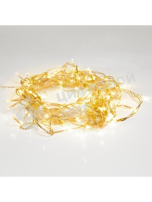 Гирлянда светодиодная Neon-night универсальная 100 LED теплый белый 10 метров, прозрачный ПВХ, с контроллером