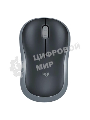 Мышь беспроводная Logitech M185 серый/черный, 1000 dpi, радиоканал, USB, кнопки - 3