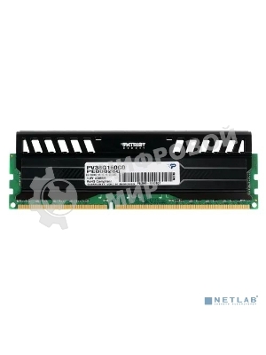 Оперативная память Patriot Viper 3, DDR3, 8GB (1x8 GB), 1600 MHz, CL10, DIMM, радиатор, черный