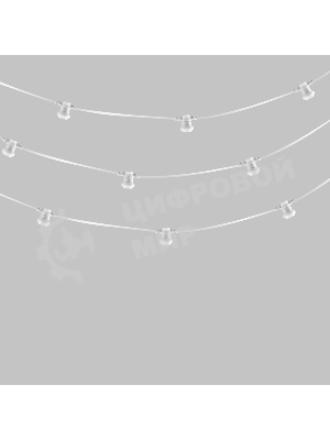 Гирлянда Neon-night Белт-Лайт 2 жилы, 50 м, шаг 40 см, 125 патронов E27, IP65, белый круглый провод