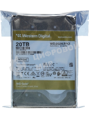 Жесткий диск HDD WD Gold 20Tb 7200rpm SATA 512Mb 3.5
