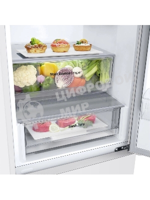 Холодильник LG GC-B459AQQW белый двухкамерный 234/110л морозилка снизу, No Frost