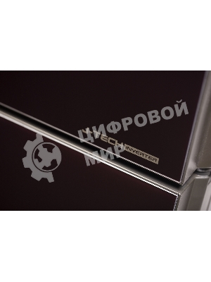 Холодильник Sharp SJ-GX98PRD темно-бордовый стекло трехкамерный Side by Side 394/211л морозилка снизу, No Frost, Side by Side