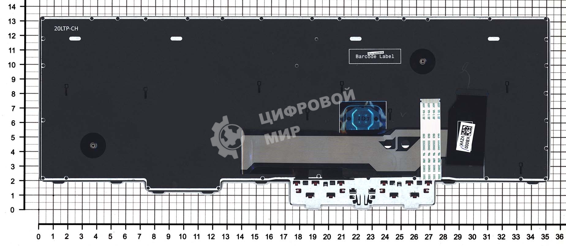 Клавиатура для ноутбука Lenovo Thinkpad P15 T15g черная