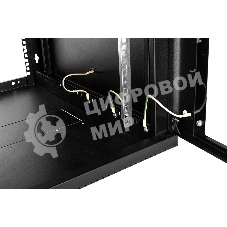 Шкаф ЦМО телекоммуникационный настенный сварной 12U (600 650) съемные стенки, дверь стекло, черный