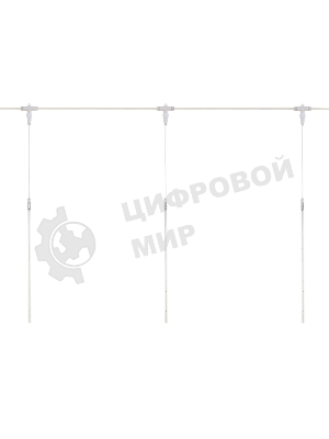 Гирлянда Тающие сосульки комплект 10 шт. х 50см, шаг 100см, 600 LED теплый белый, белый каучук, IP67, 24В, соединяется Neon-night