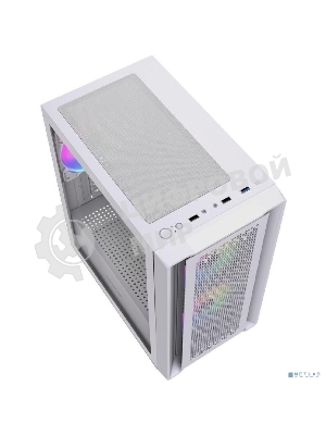 Корпус Powercase Mistral SM04 ARGB, Tempered Glass, Front Nylon Filter, 3x120mm ARGB PWM fans, белый, mATX (CMMSM04W-A3)