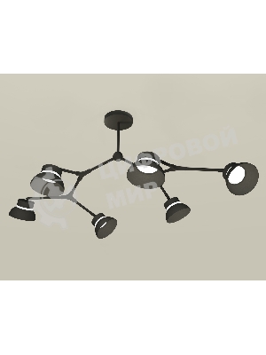 Светильник Ambrella light XB9056100/6 SBK/FR черный песок/белый матовый GX53 (C9056, N8141)