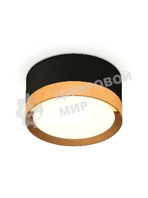 Светильник Ambrella Light XS8102004 SBK/PYG черный песок/золото желтое полированное GX53 (C8102, N8124)