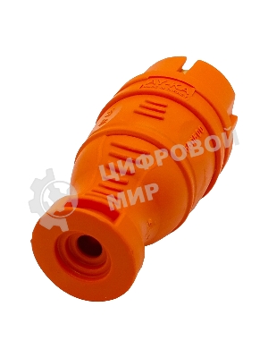 Вилка AY-KA прямая каучук с/з 16А IP44 оранжевый (5511504)