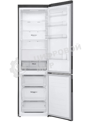 Холодильник LG GA-B509CLSL графитовый двухкамерный 277/107л морозилка снизу, No Frost