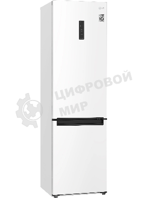 Холодильник LG GA-B509LQYL белый двухкамерный 277/107л морозилка снизу, No Frost