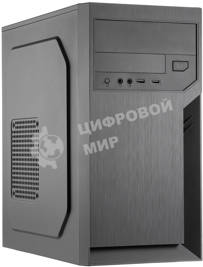 Компьютерный корпус Foxline FL-702, mATX, 1x5.25EXT, 1x3.5EXT, 2x3.5INT, 2xUSB 3.0, HDA, w/o FAN, w/450W ATX PSU, w/1.2m EU pwr cord
