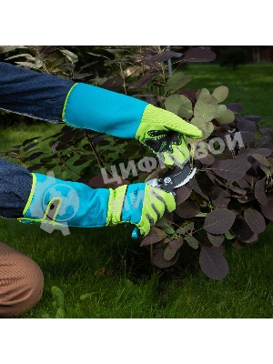 Перчатки садовые Luxe Palisad с удлиненной манжетой, размер 8