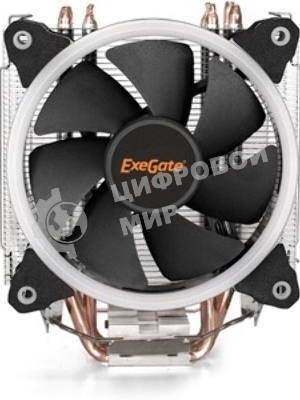 Кулер ExeGate Wizard EXX400V3-PWM.FRGB алюминий/медь, 1800 об/мин, 33 дБ, 4 pin, 140 Вт