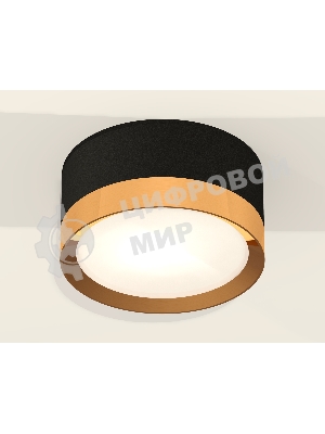 Светильник Ambrella Light XS8102004 SBK/PYG черный песок/золото желтое полированное GX53 (C8102, N8124)