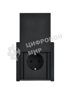 Розетка IEK FORTE&PIANO Металл Черный с/з со шт с крышкой винтовое крепление 16А IP44 FP121M