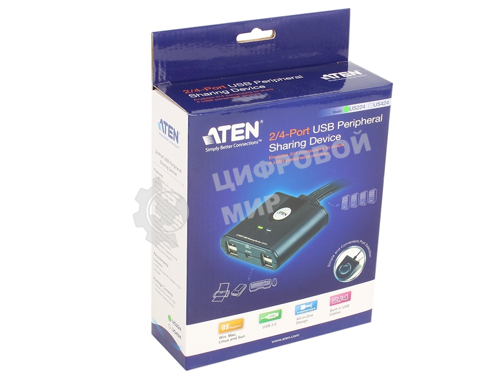 Переключатель периферийного устройства USB2 US224-AT ATEN