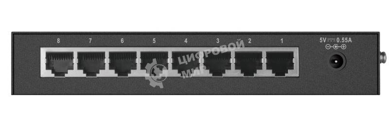 Коммутатор неуправляемый с 8 портами 10/100Base-TX D-Link DES-1008D/(K2A/K3A)RU/J1A/J2A/L2A/L2B