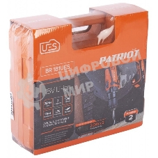 Дрель-шуруповерт аккумуляторная Patriot BR 181UES, Аккумуляторная, 21В, 2 АКБ, Кейс