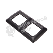 Рамка Kranz 2-я DEA горизонтальная черный металлик