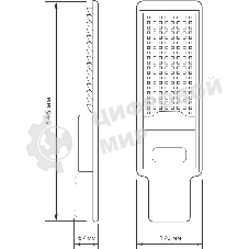 Светильник уличный Gauss Avenue 100W 10000lm 5000K 190-250V IP65 420x160x57мм черный КСС 