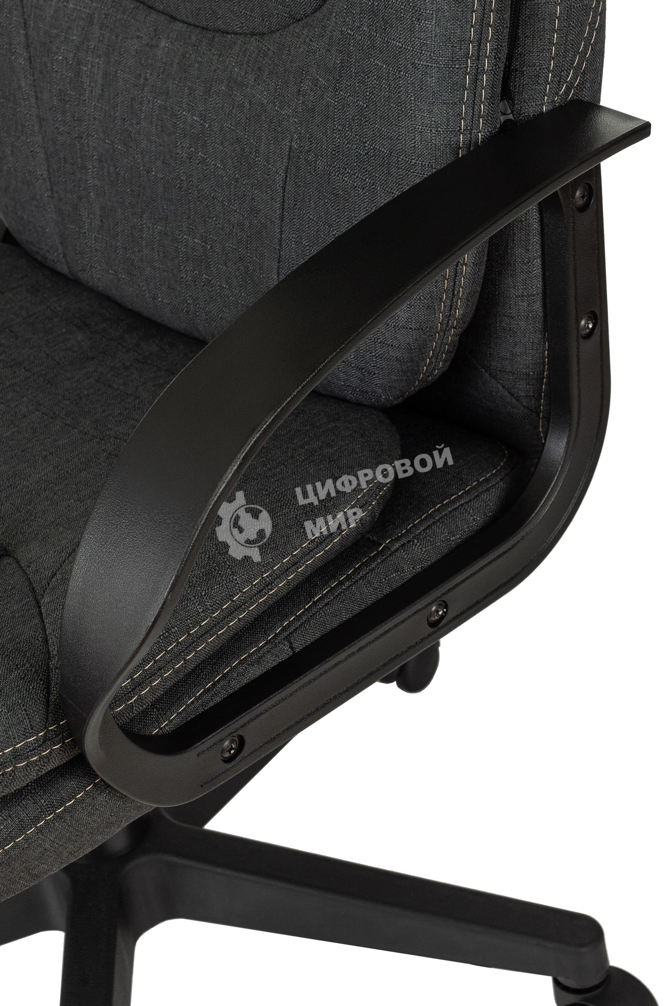 Кресло руководителя Бюрократ CH-868LT Bahama серый, крестовина пластик