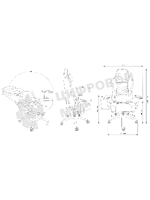 Кресло игровое Cactus CS-CHR-0112BR коричневый, сиденье коричневый, эко.кожа, с подголов. крестовина металл, пластик черный