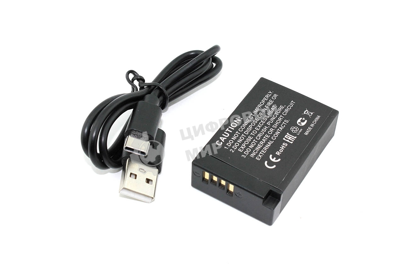 Аккумуляторная батарея для фотоаппарата Canon EOS 200D (LP-E17) USB Type-C 7,4V 1000mAh Li-ion